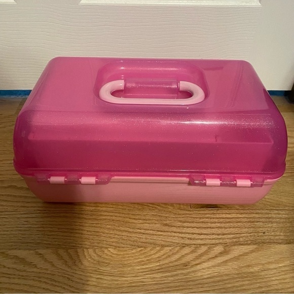 Caboodles Pink Two Tone Makeup Case Made in USA - Picture 5 of 8